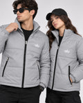 AL0 Grey Puffer Jacket – Unisex Quilted Full-Zip Winter Jacket