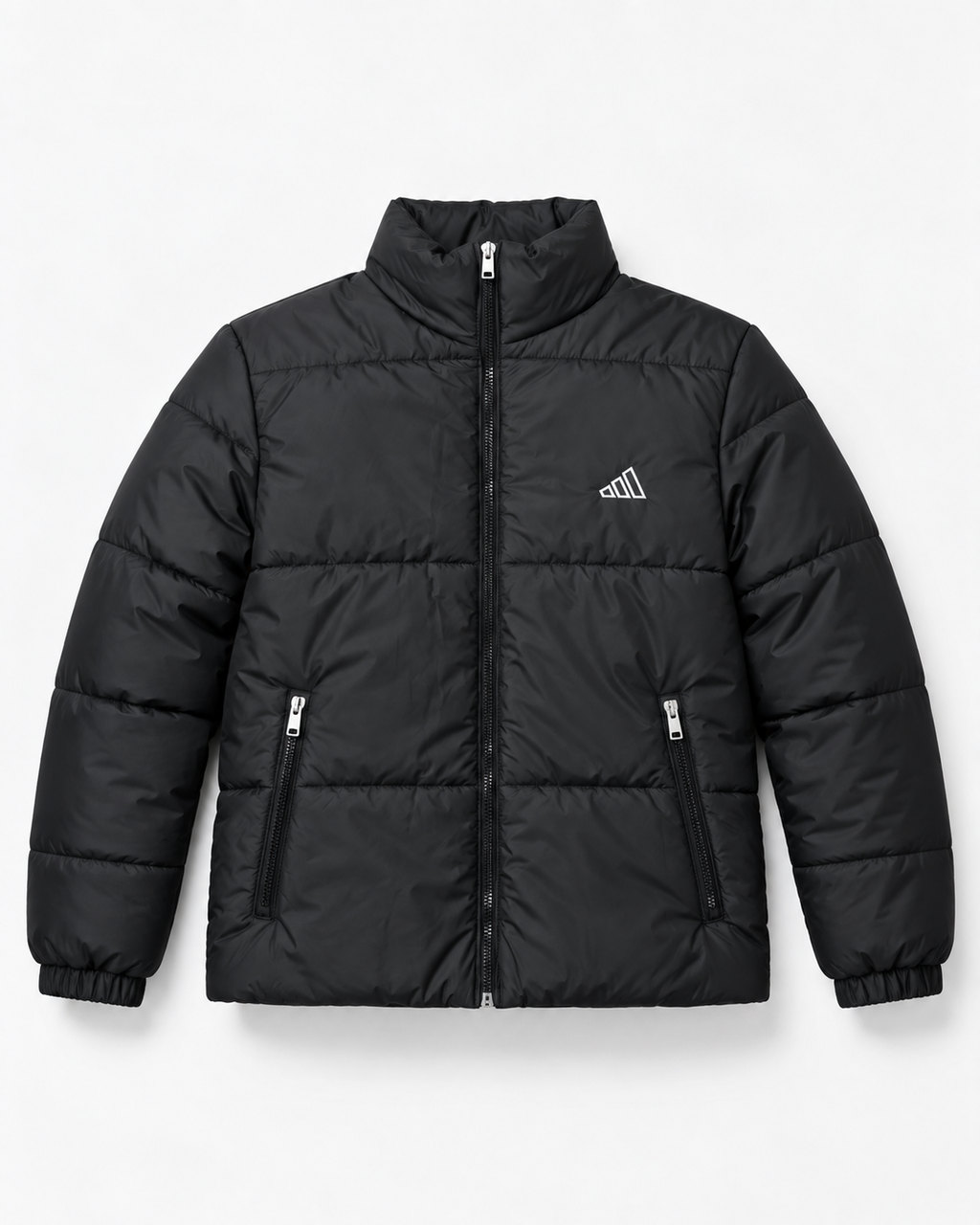 Adi Black Puffer Jacket – Unisex Quilted Full-Zip Winter Jacket