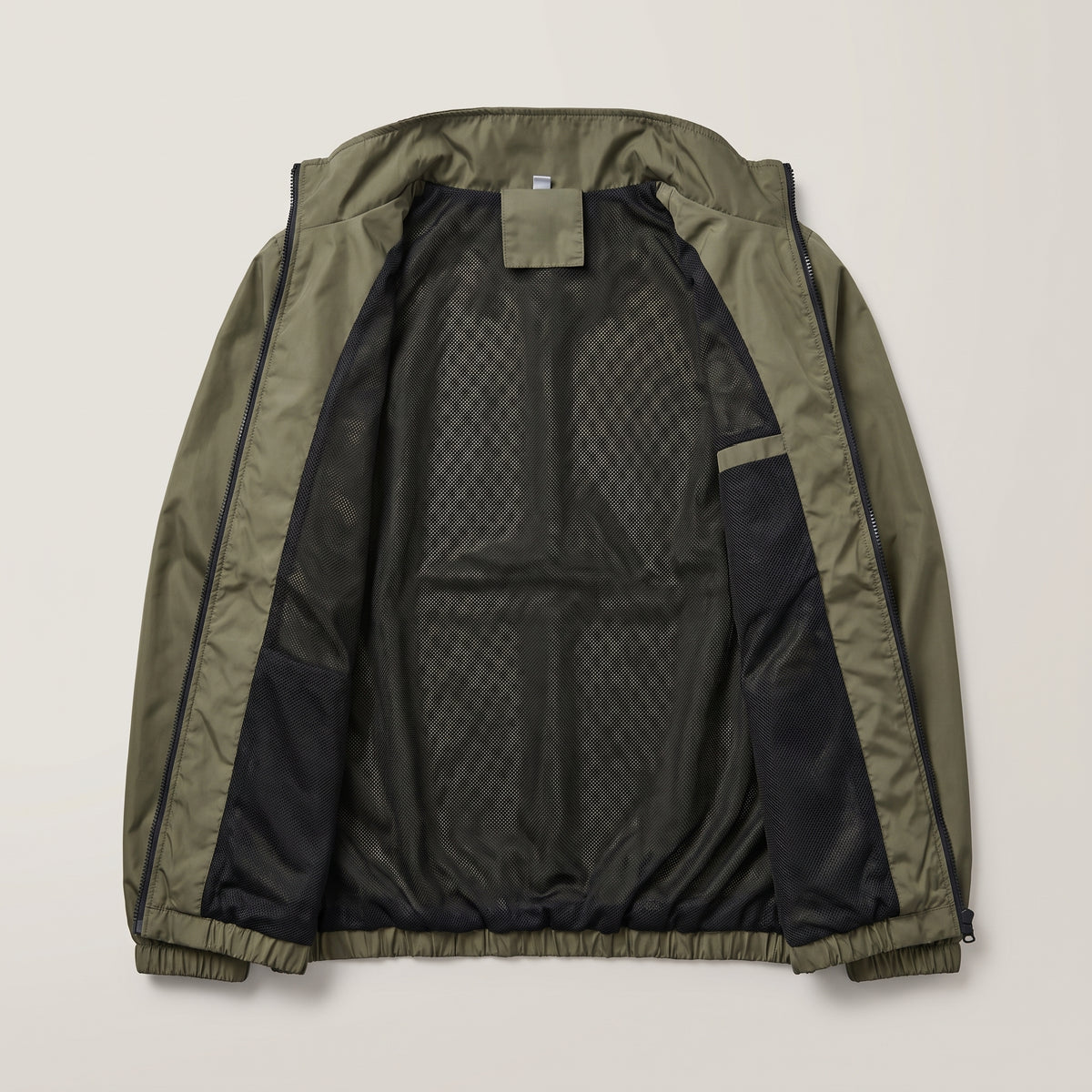 AL0 Olive Green Windbreaker Jacket – Lightweight Full-Zip Sports Jacket