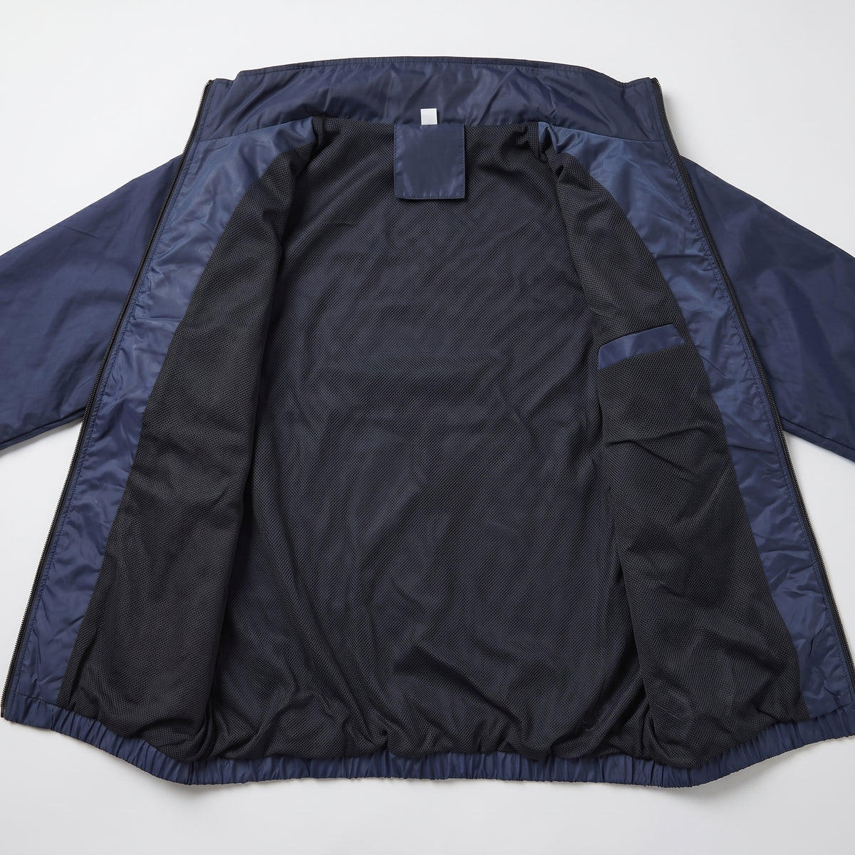 Adi Minimal Back-Stripe Navy Blue Windbreaker Jacket – Lightweight Full-Zip Sports Jacket