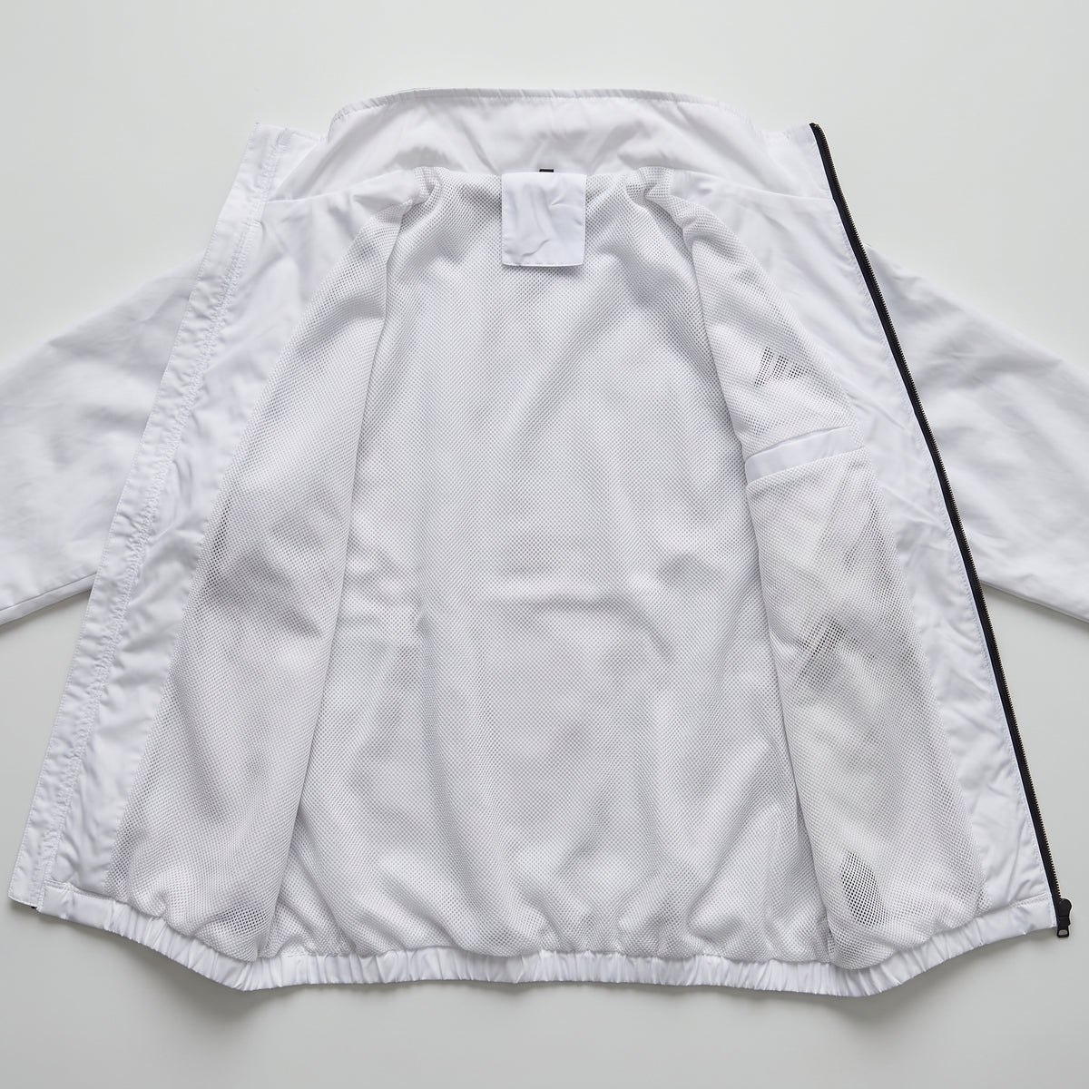 Adi Minimal Back-Stripe White Lightweight Windbreaker Jacket – Full-Zip Sports Jacket