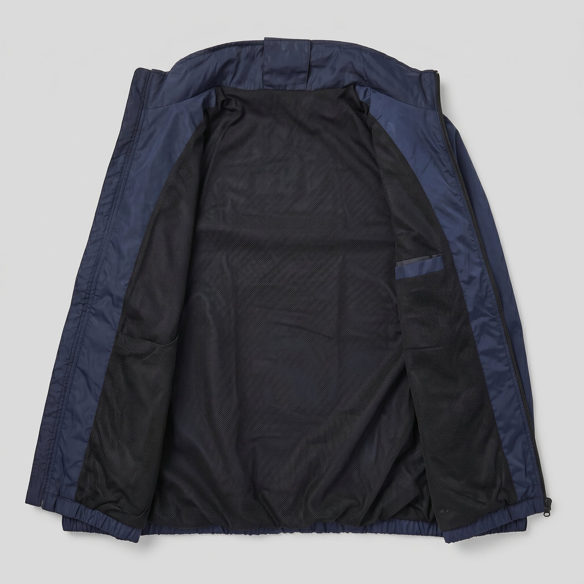 AL0 Navy Blue Windbreaker Jacket – Lightweight Full-Zip Sports Jacket