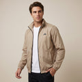 Adi Minimal Back-Stripe Beige Lightweight Windbreaker Jacket – Full-Zip Casual Sports Jacket