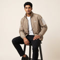 Adi Classic 3-Stripe Beige Windbreaker Jacket – Lightweight Full-Zip Sports Jacket