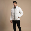 Adi White Puffer Jacket – Quilted Full-Zip Winter Jacket